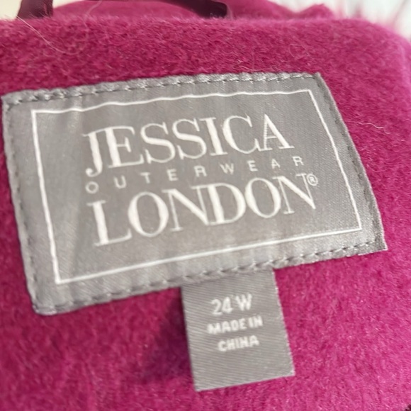 Jessica London Jacket Faux Fur Wool - Picture 5 of 8
